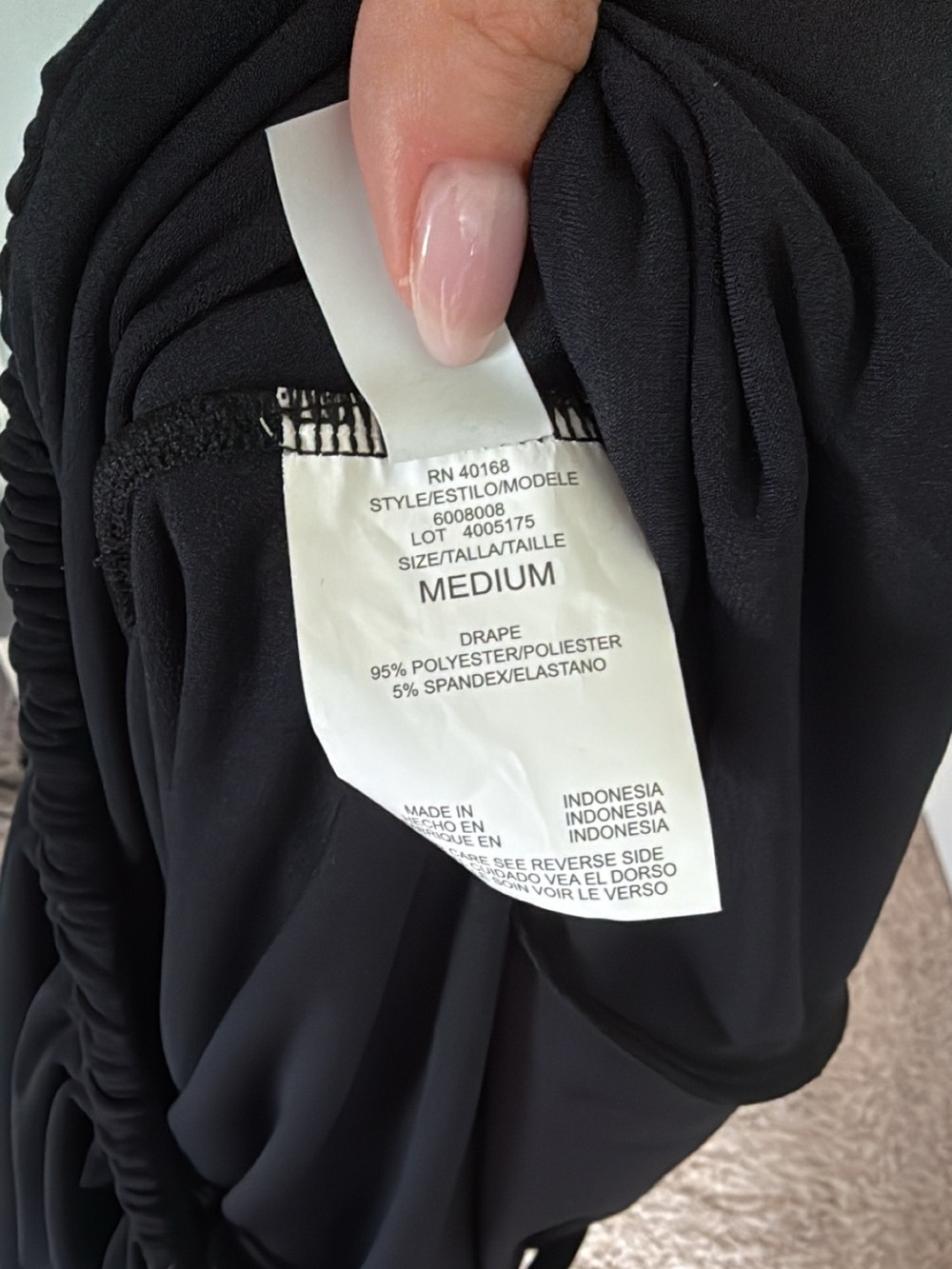 Magicsuit Medium Black Draped Coverup Dress - Picture 6 of 7